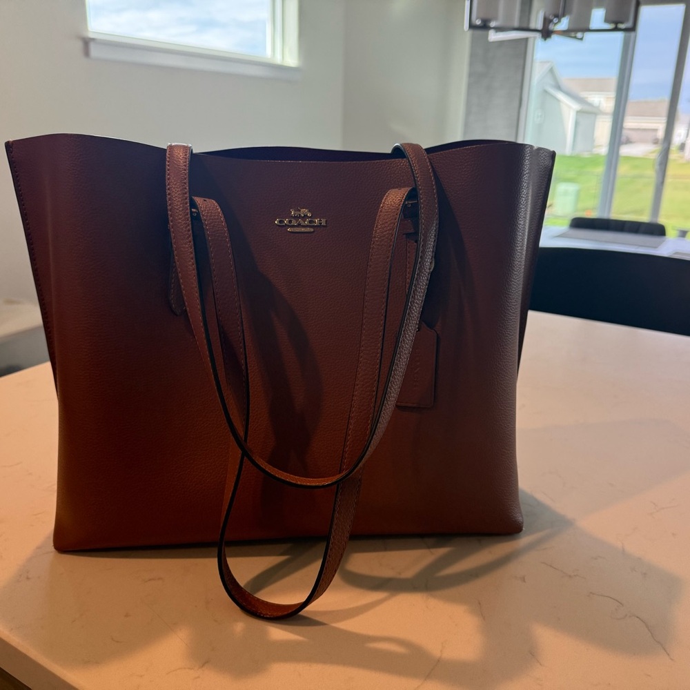 Coach Dark Brown Leather Tote